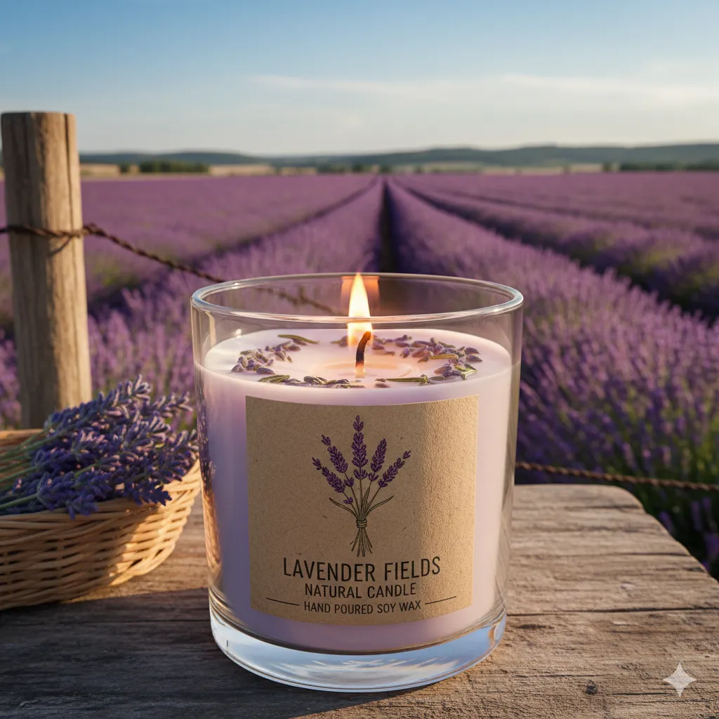 Lavender Fields Natural Candle
